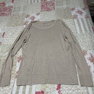 Bass Women's Beige Long Sleeve Top Size XL